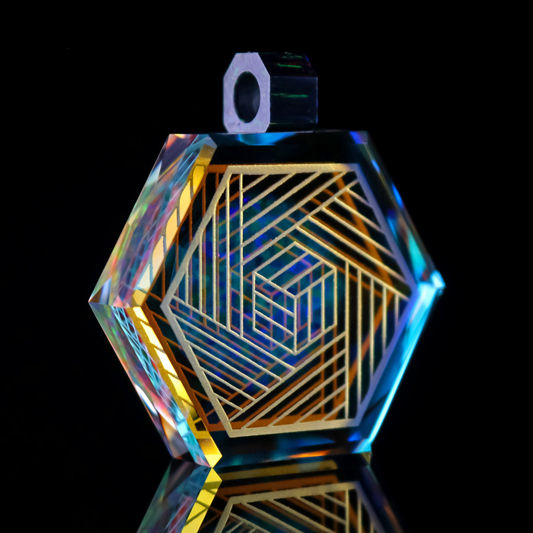 Faceted Hexagon Opal Gem Pendant