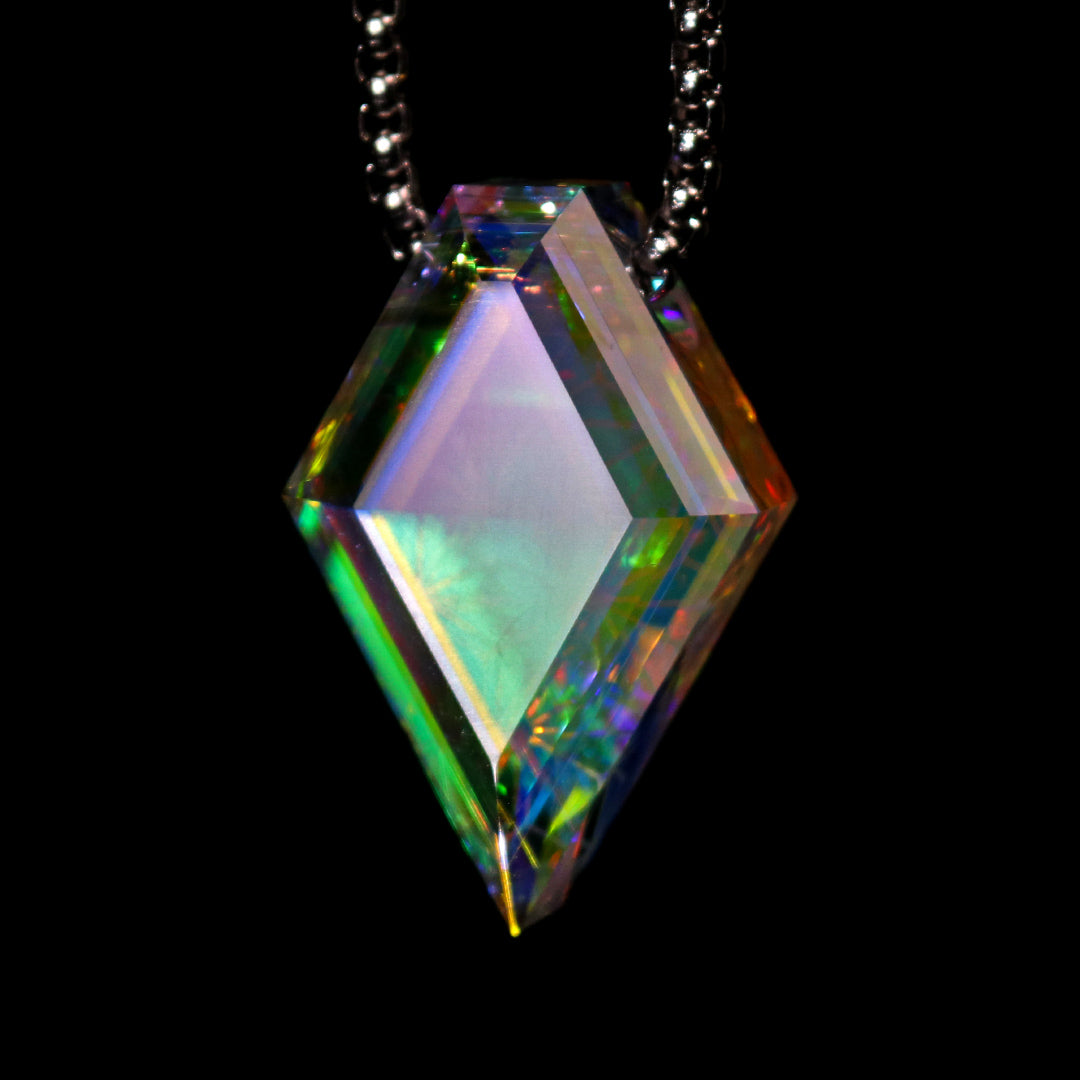 Faceted Crystal Opal Pendant