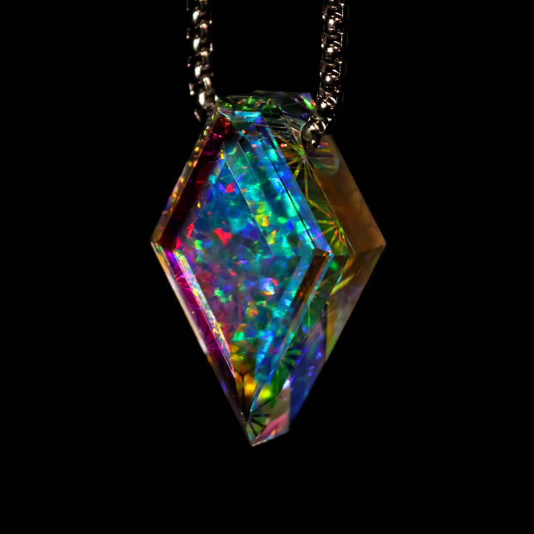 Faceted Crystal Opal Pendant