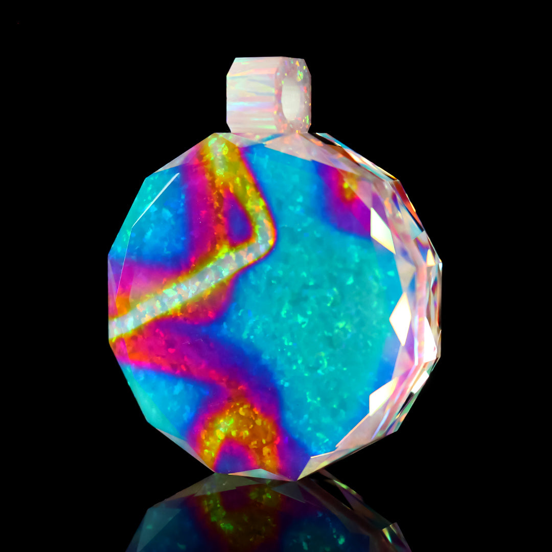 Faceted Fusion Opal Pendant