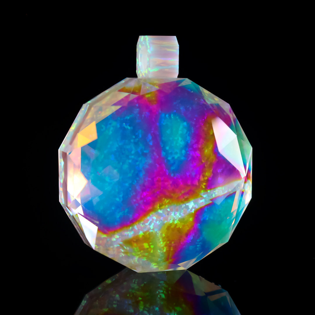 Faceted Fusion Opal Pendant