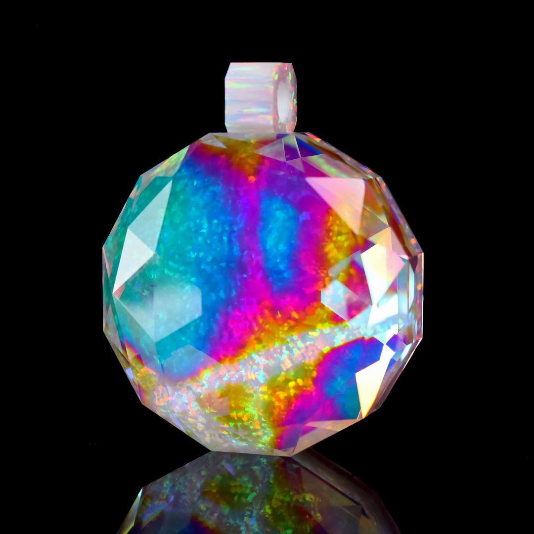 Faceted Fusion Opal Pendant