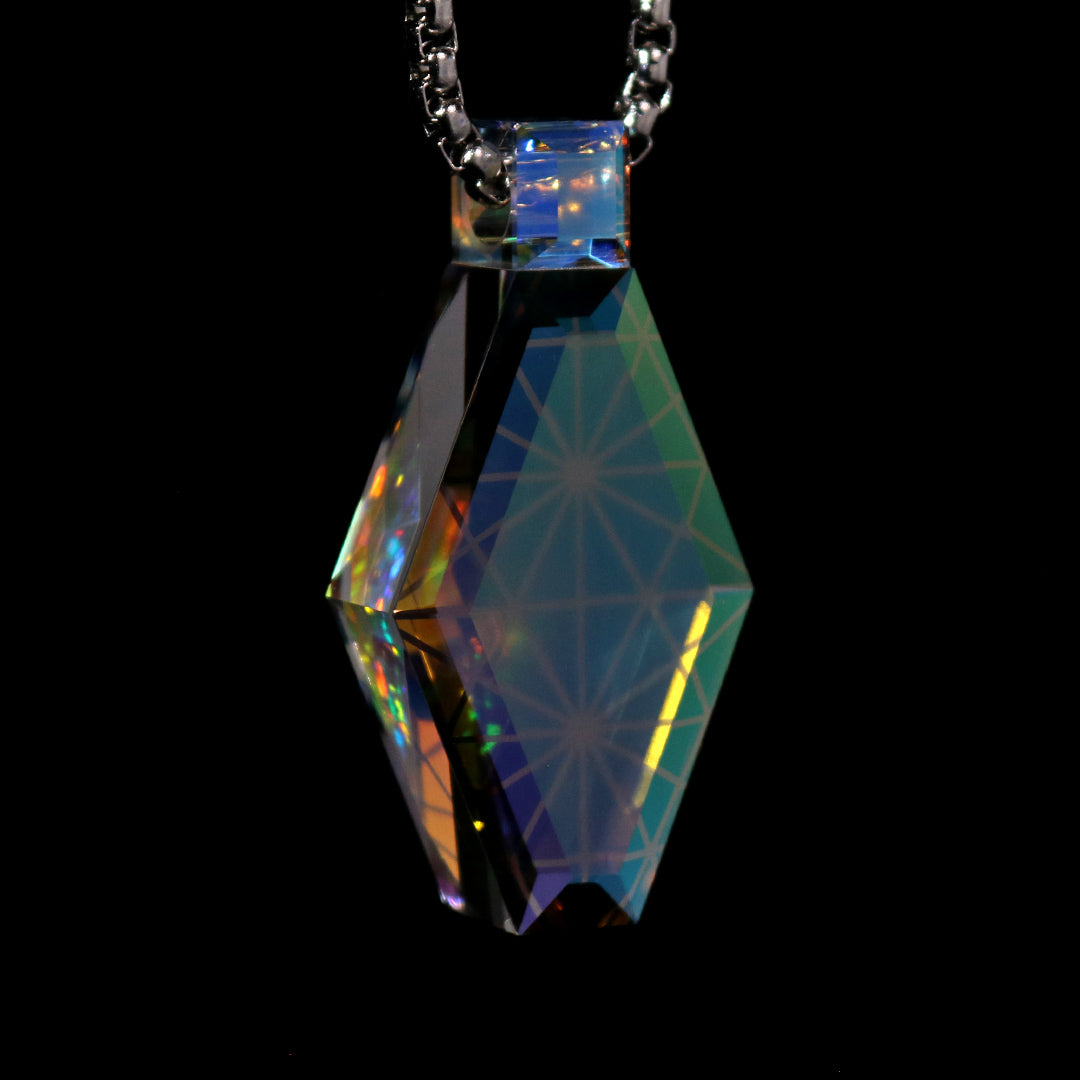 Faceted Hexagon Opal Gem Pendant