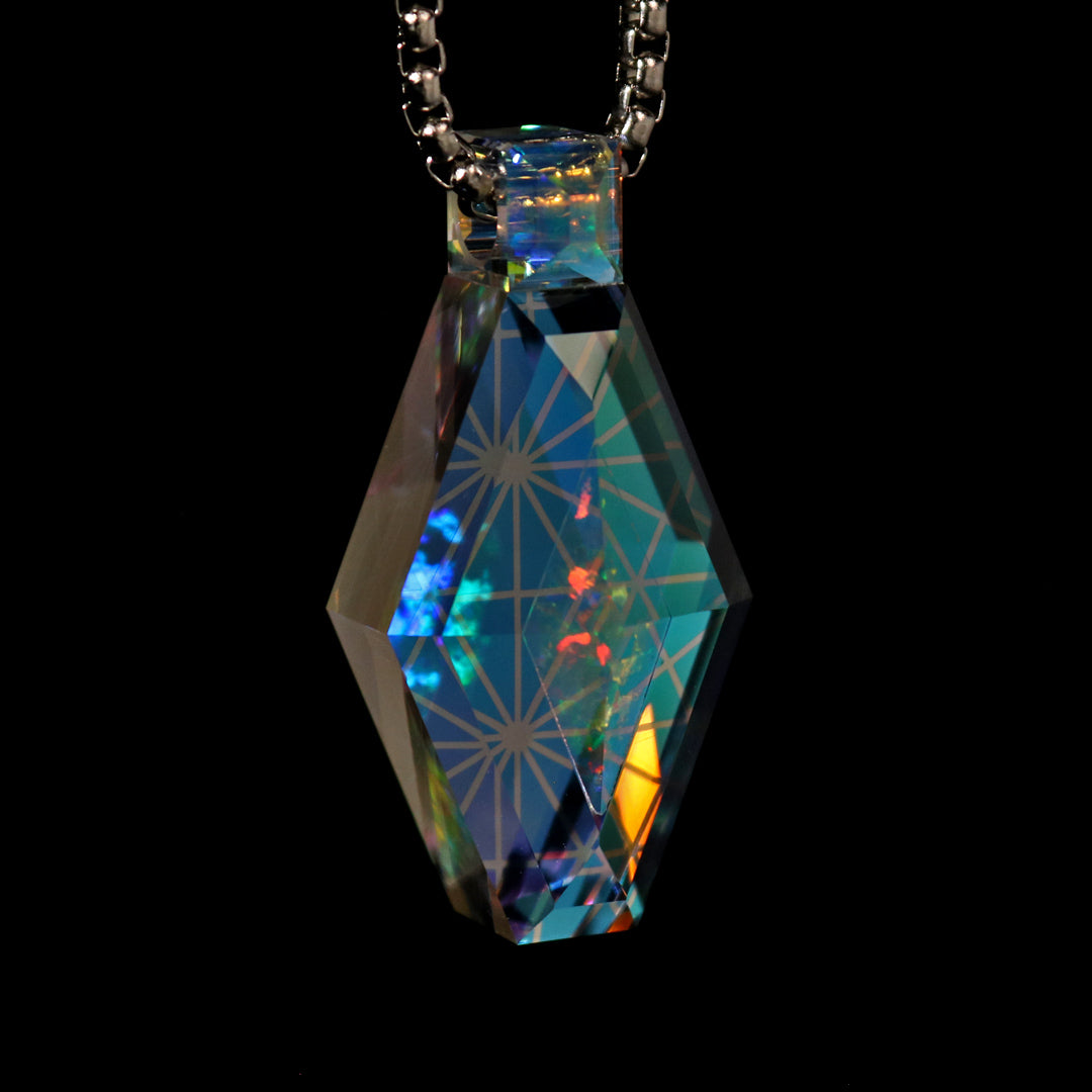 Faceted Hexagon Opal Gem Pendant