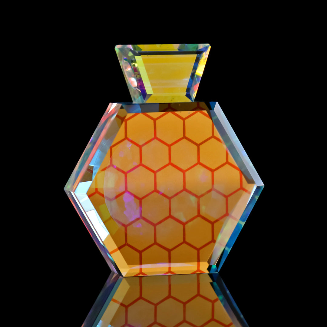 Faceted Honeycomb Hexagon Opal Pendant