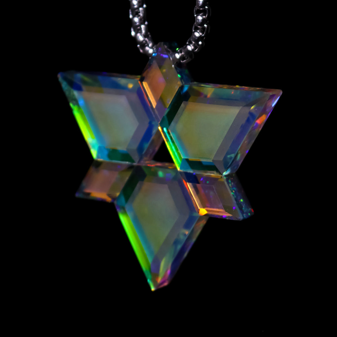 Faceted Infinity Opal Cluster Pendant