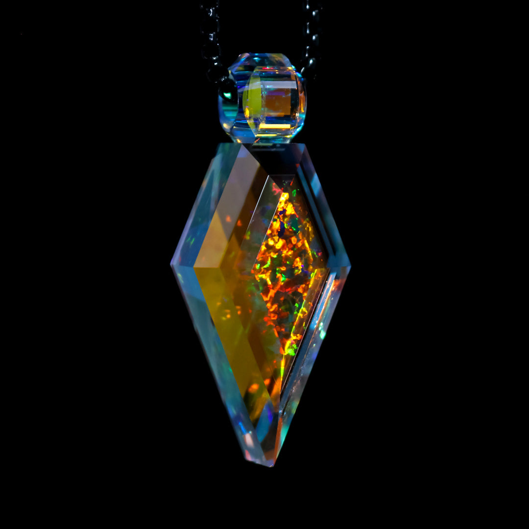 Faceted Opal Stack Crystal Pendant