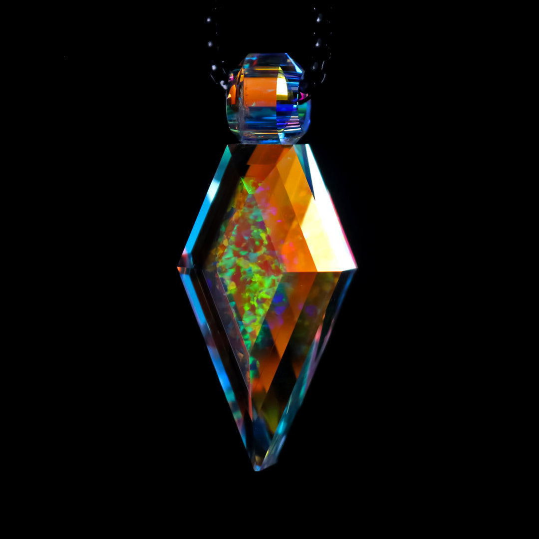 Faceted Opal Stack Crystal Pendant