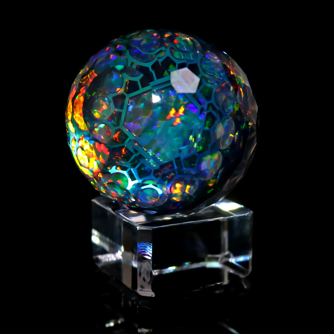 Faceted Zona Opal Nut Marble